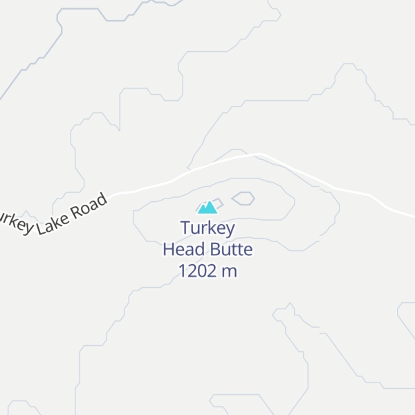 Map of Turkey Head Butte