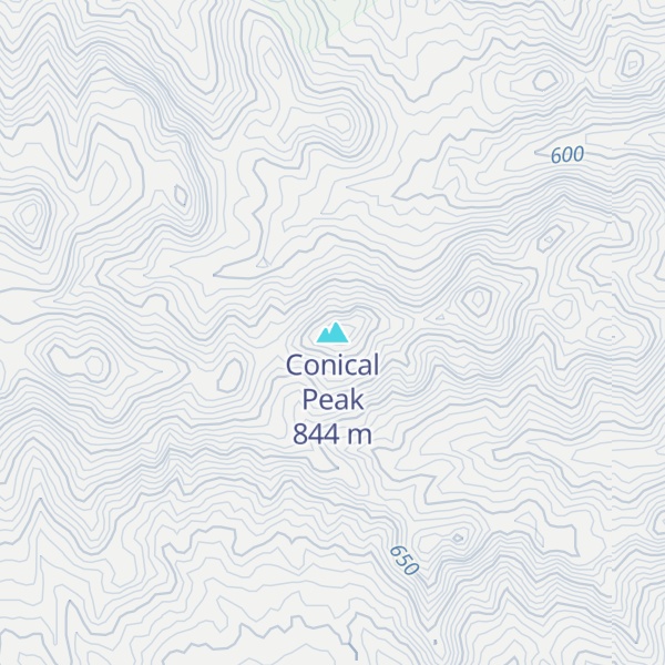 Map of Conical Peak