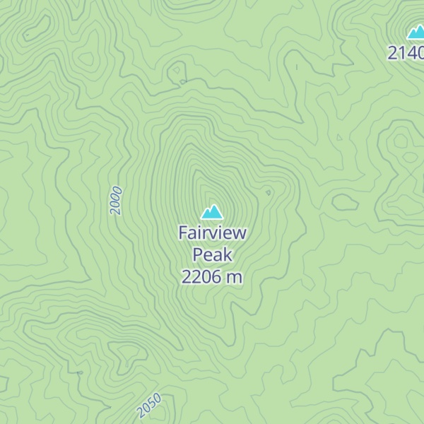 Map of Fairview Peak