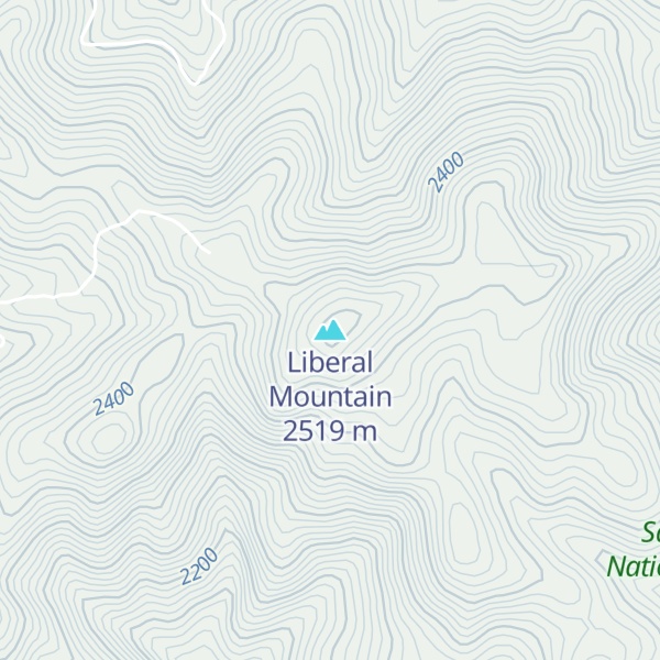 Map of Liberal Mountain