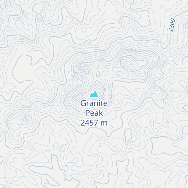 Map of Granite Peak