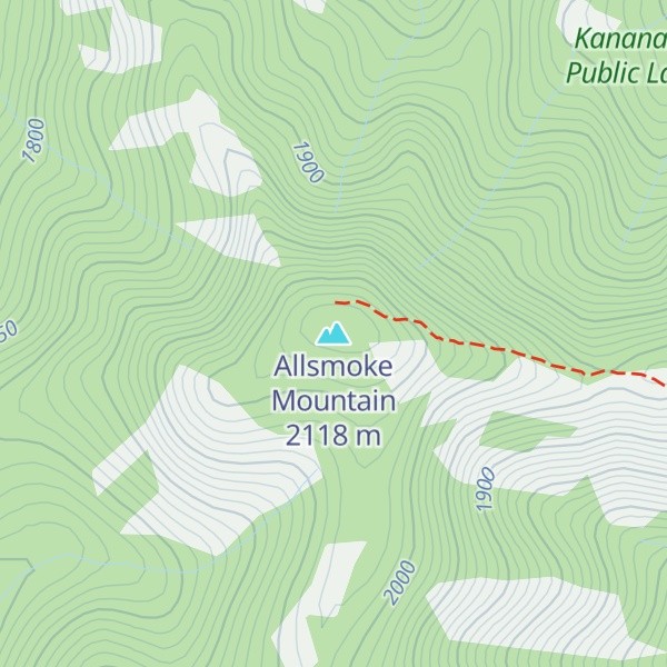 Map of Allsmoke Mountain