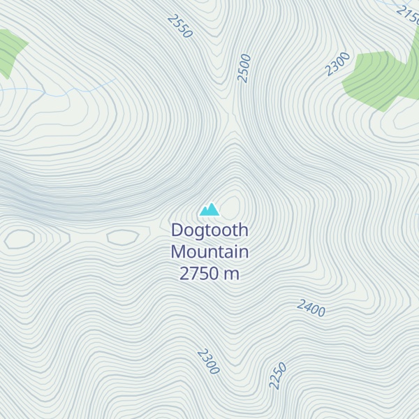 Map of Dogtooth Mountain