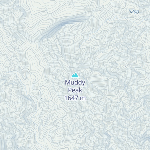 Map of Muddy Peak