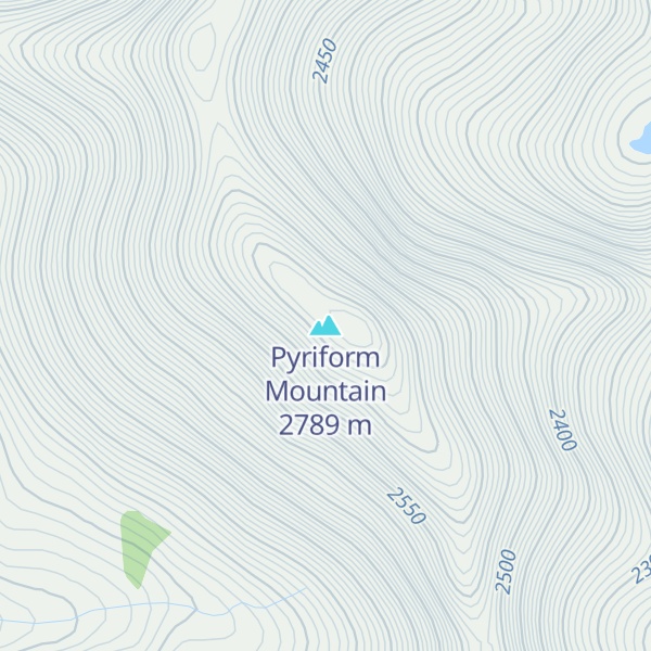 Map of Pyriform Mountain