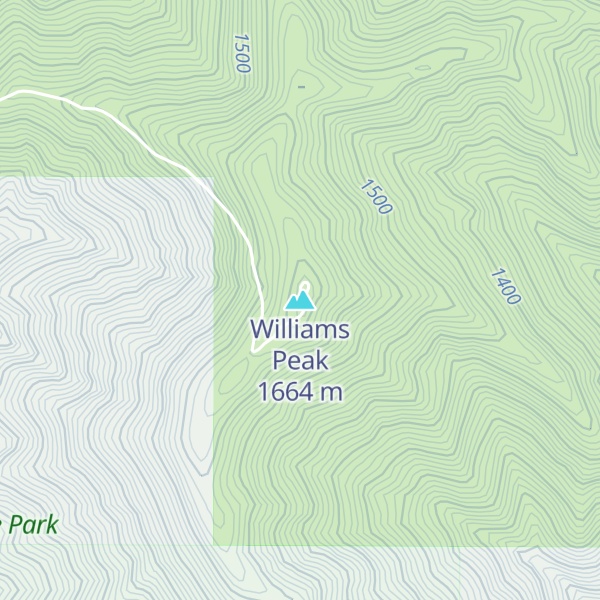 Map of Williams Peak