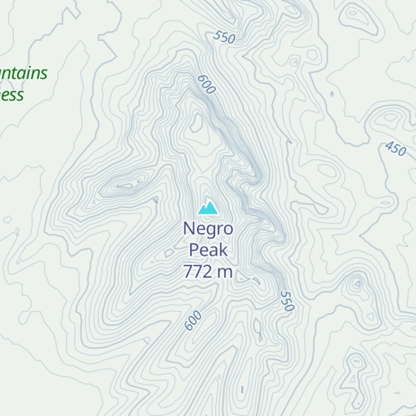 Map of Negro Peak
