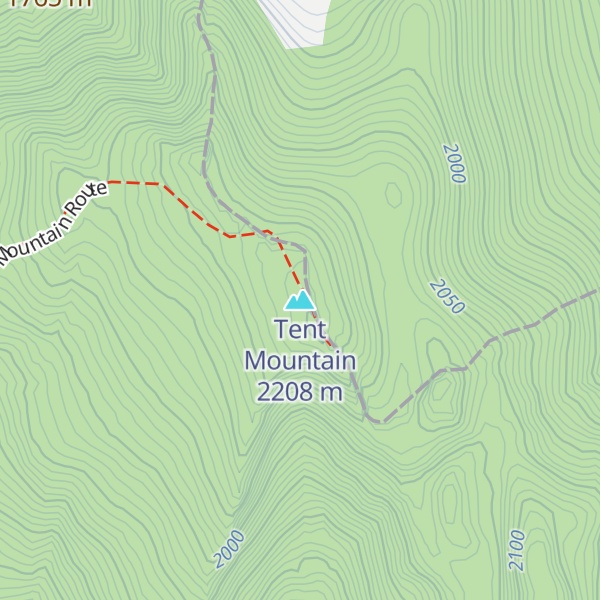 Map of Tent Mountain