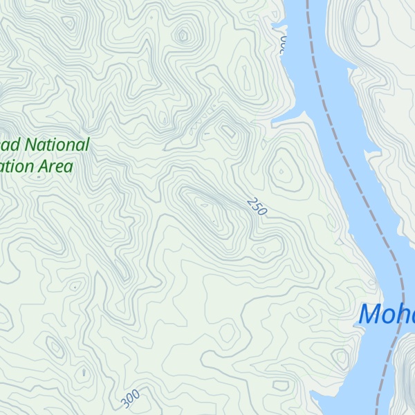Map of Mohave Peaks