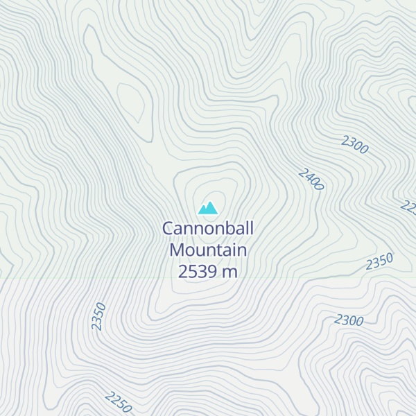 Map of Cannonball Mountain