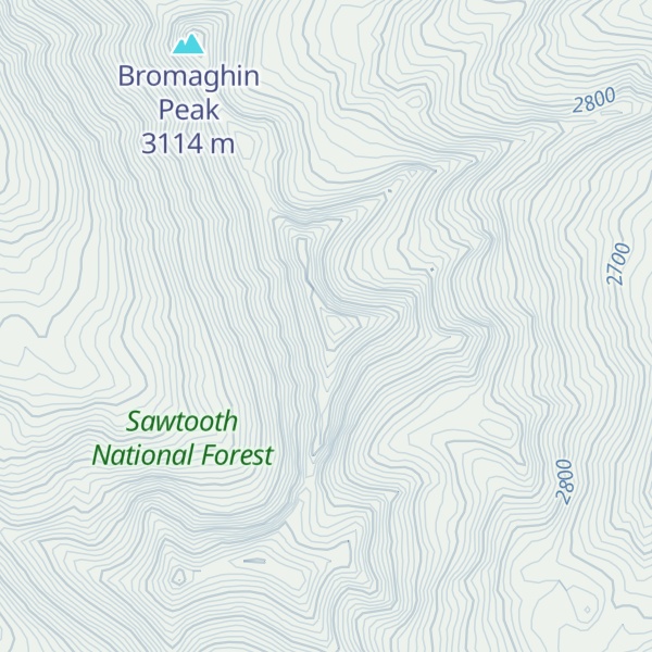 Map of Saviers Peak