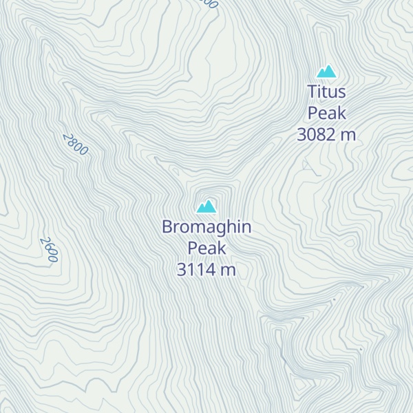 Map of Bromaghin Peak