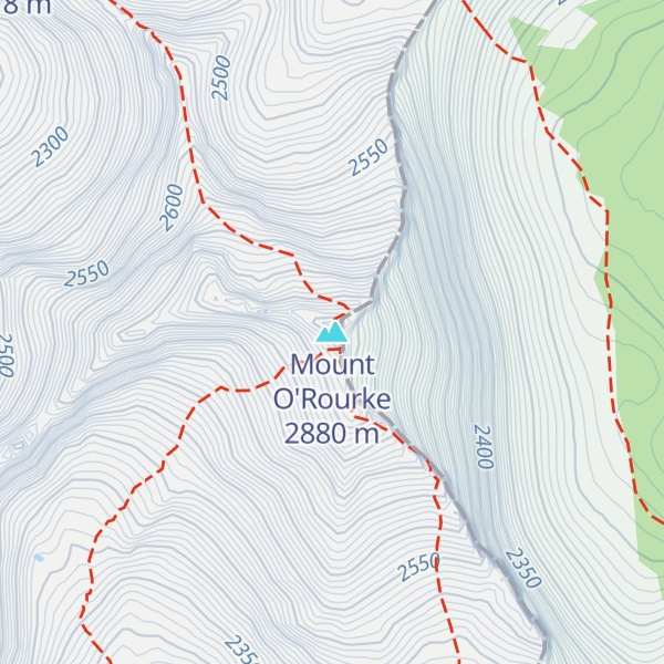 Map of Mount O'Rourke