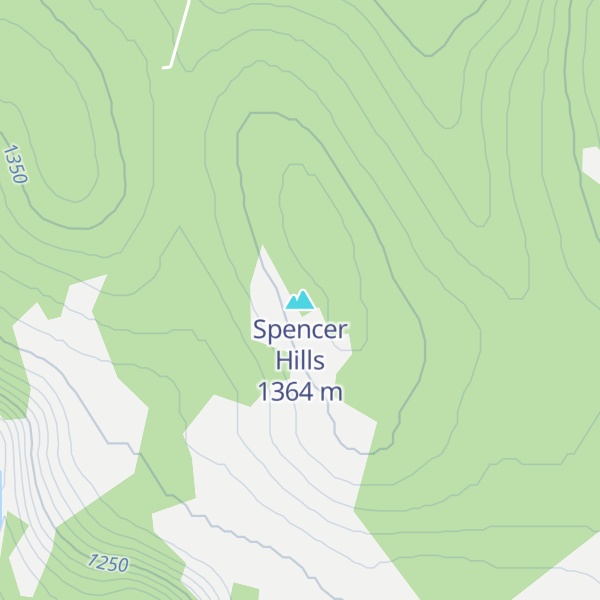 Map of Spencer Hills