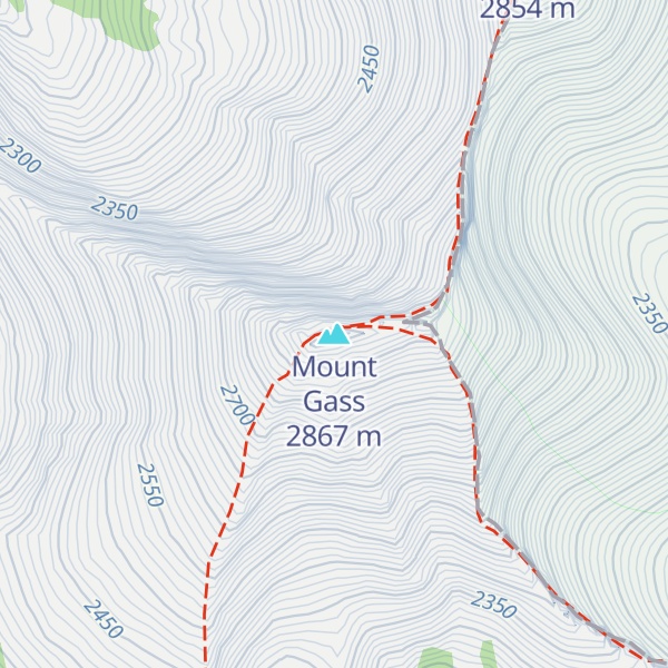 Map of Mount Gass