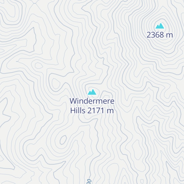 Map of Windermere Hills