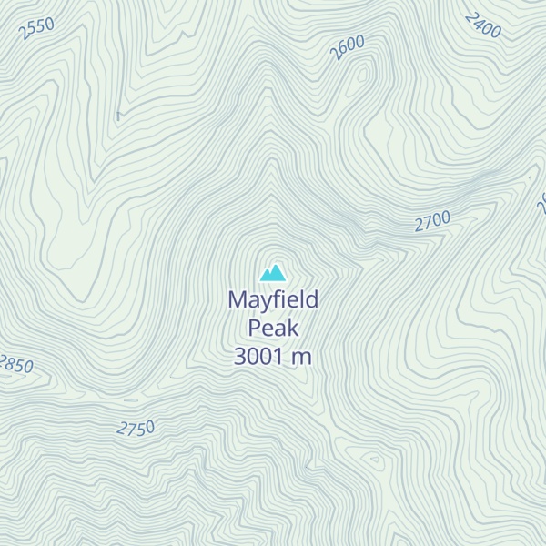 Map of Mayfield Peak