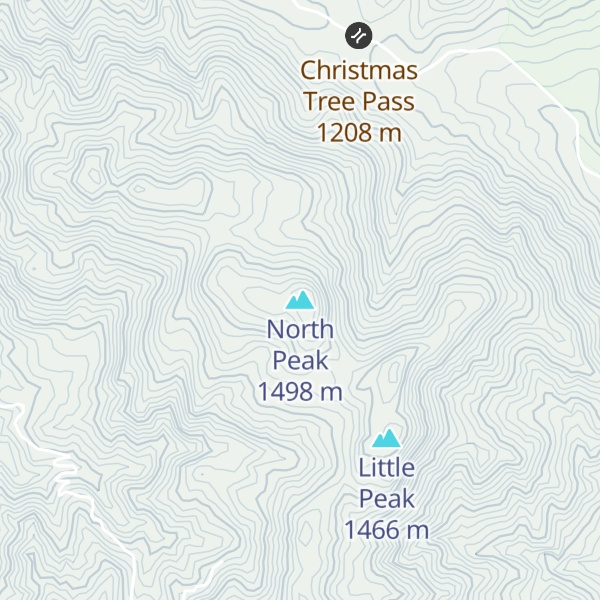 Map of North Peak