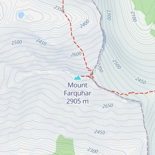 Map of Mount Farquhar