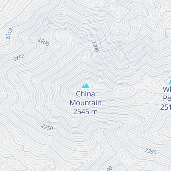 Map of China Mountain