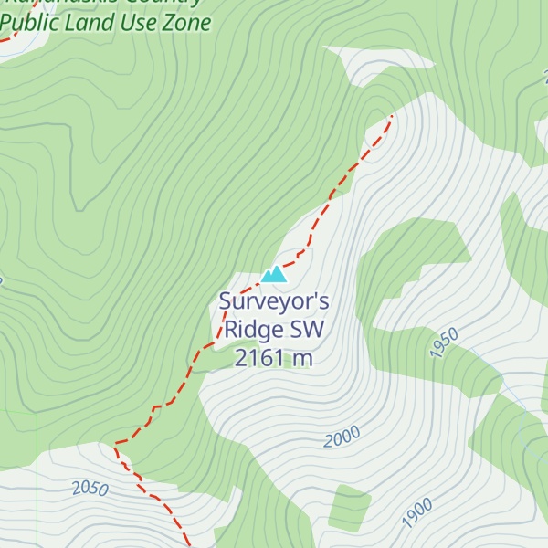 Map of Surveyor's Ridge SW