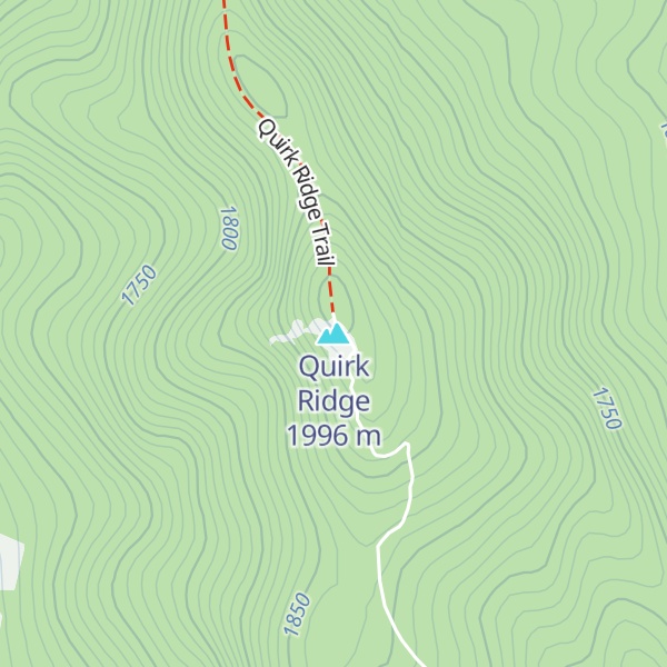 Map of Quirk Ridge