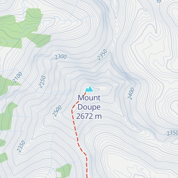 Map of Mount Doupe