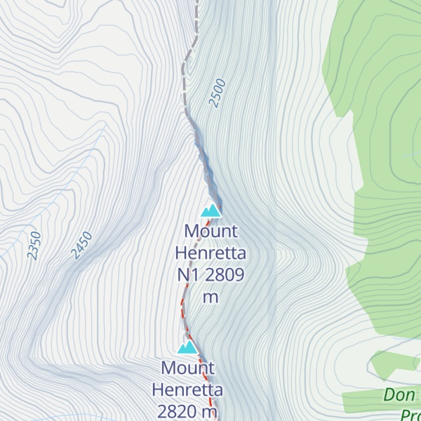Map of Mount Henretta N1