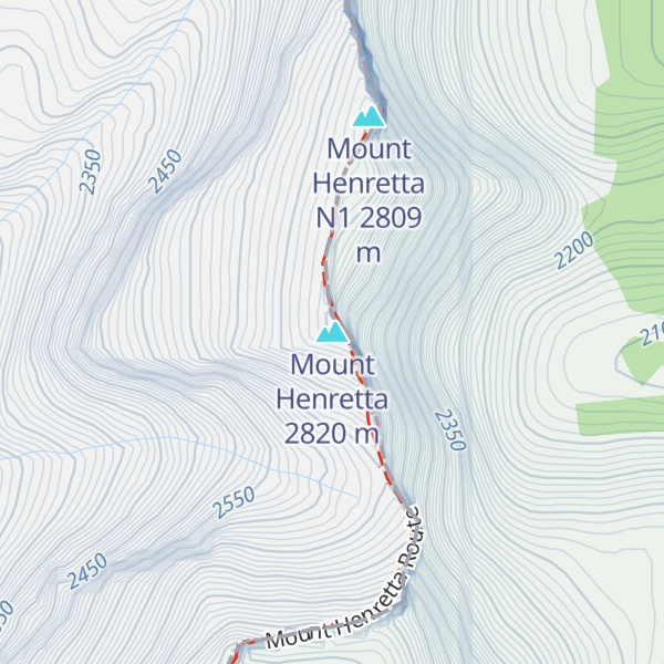 Map of Mount Henretta