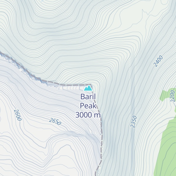 Map of Baril Peak