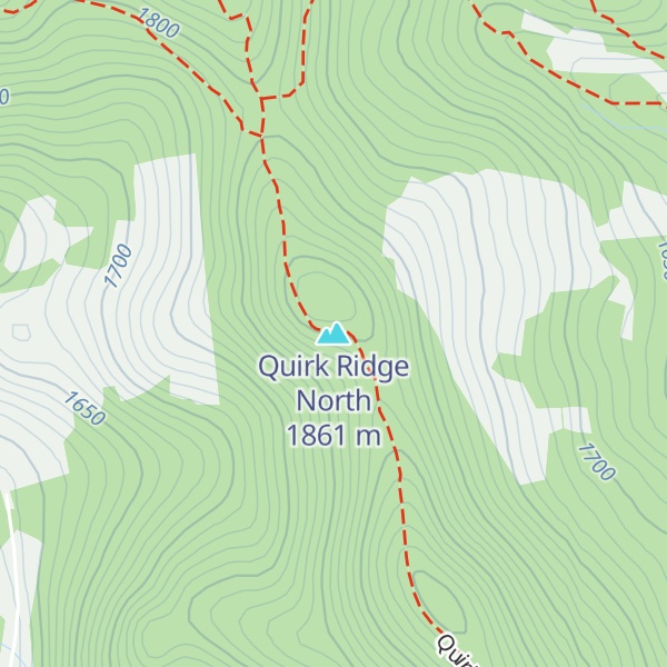 Map of Quirk Ridge North