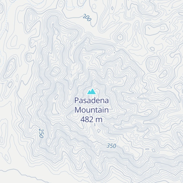 Map of Pasadena Mountain