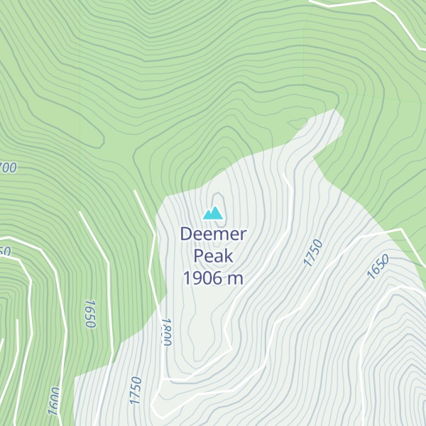 Map of Deemer Peak