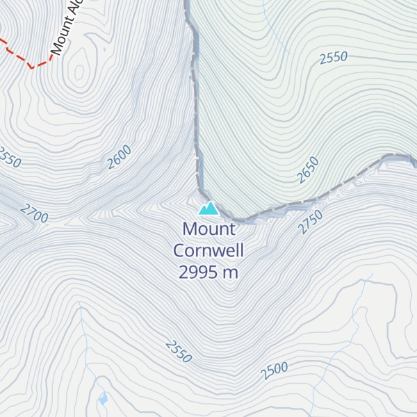 Map of Mount Cornwell