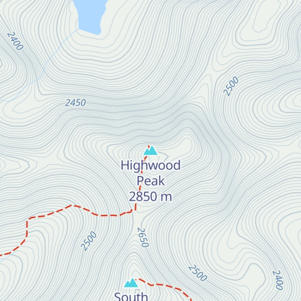 Map of Highwood Peak