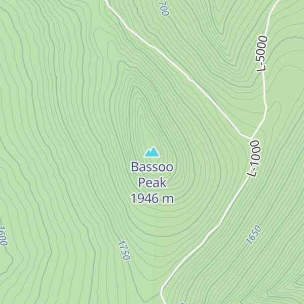 Map of Bassoo Peak