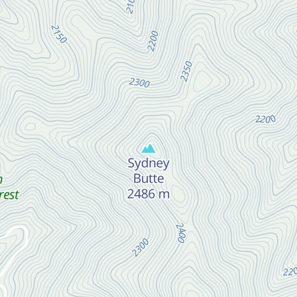 Map of Sydney Butte
