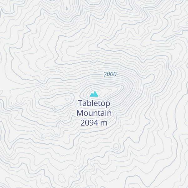 Map of Tabletop Mountain