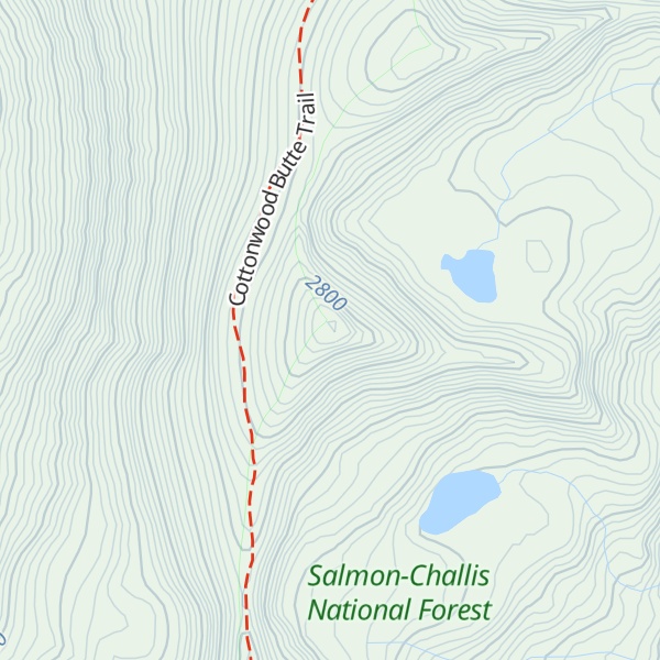 Map of Cottonwood Butte