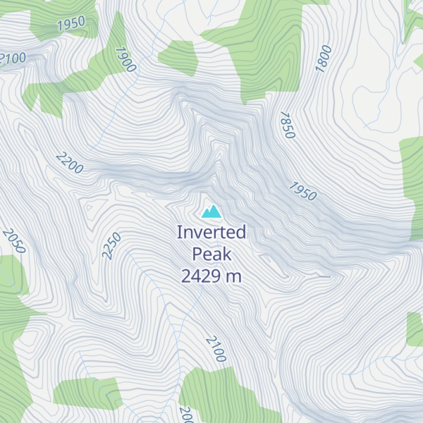 Map of Inverted Peak