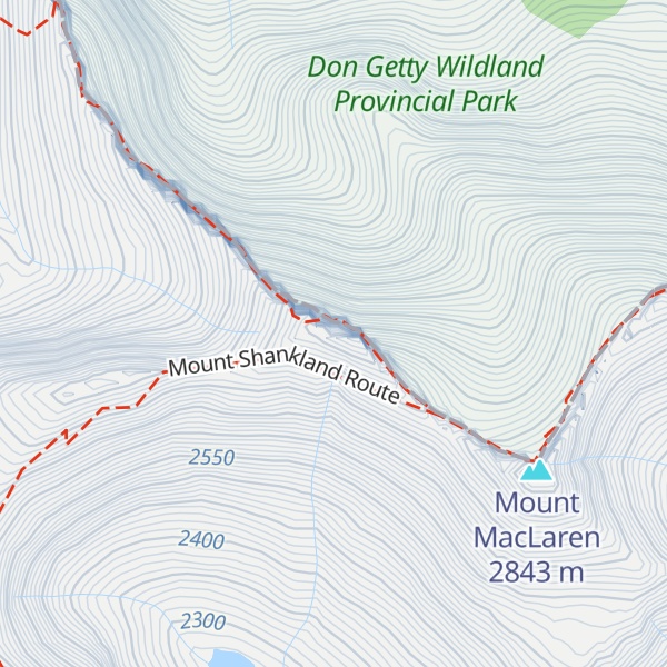 Map of Carnarvon Peak