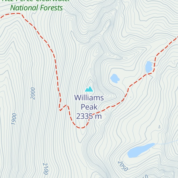 Map of Williams Peak
