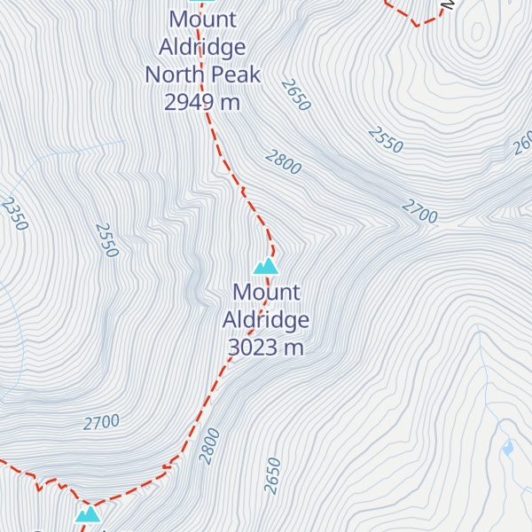 Map of Mount Aldridge