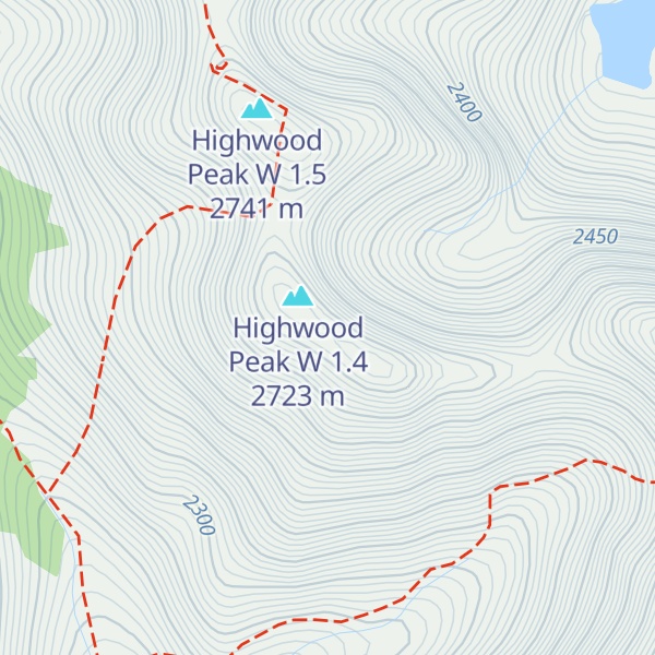 Map of Highwood Peak W 1.1