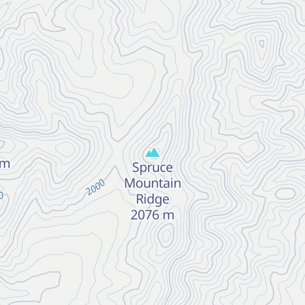 Map of Spruce Mountain Ridge
