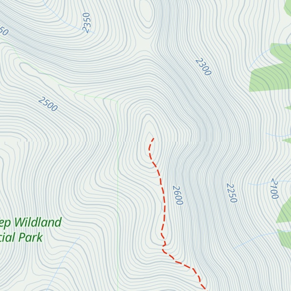 Map of Bluerock Mountain