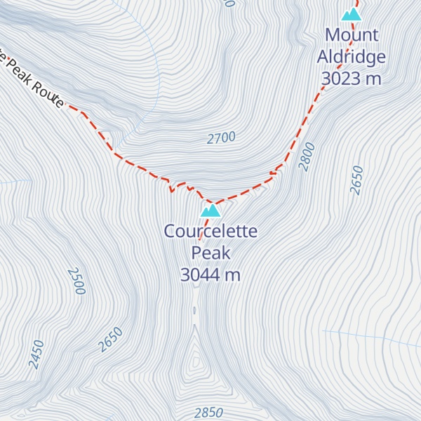 Map of Courcelette Peak