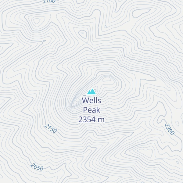 Map of Wells Peak