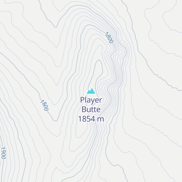 Map of Player Butte