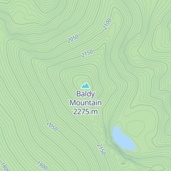 Map of Baldy Mountain